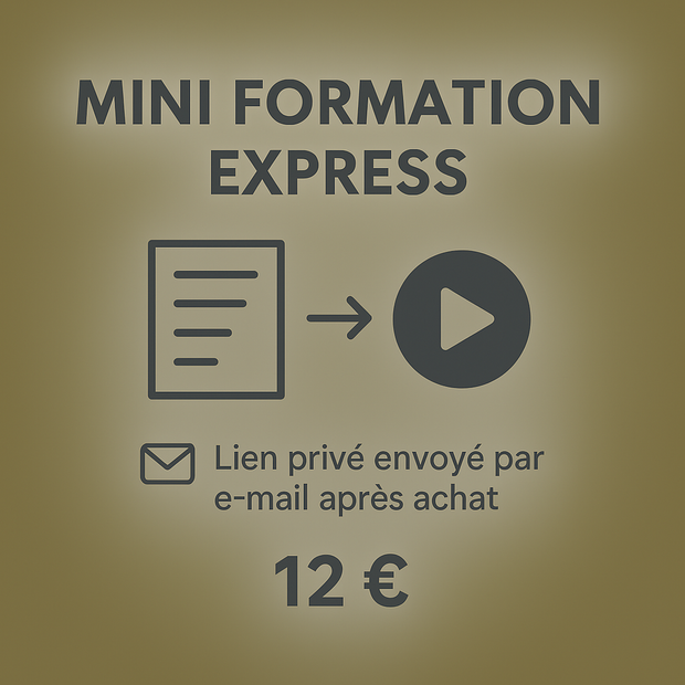 Mini Express Course – €12