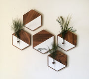 Set of 5 Wooden wall decoration / Rustic Decor / Home decoration / Rustic wood / Wall Wooden Hexagon / Rustic / Hanging wooden / Wood wall