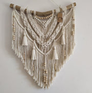 Macrame Wall Hanging with Tassels, macrame mural, aesthetic living room decor