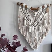 Macrame Wall Hanging with Tassels, macrame mural, aesthetic living room decor